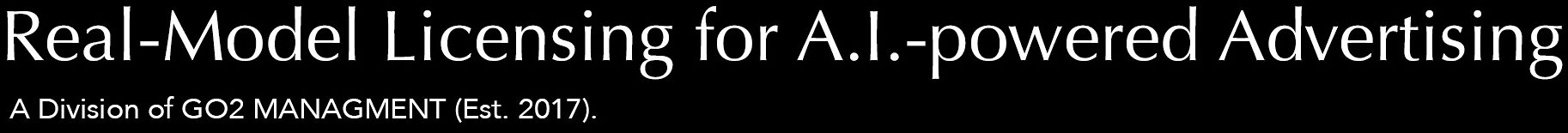 Model Image Licensing for AI & Digital Advertising